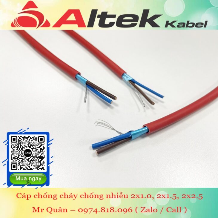 Altek Kabel: Cáp Chống Cháy 2 Core+AL+E