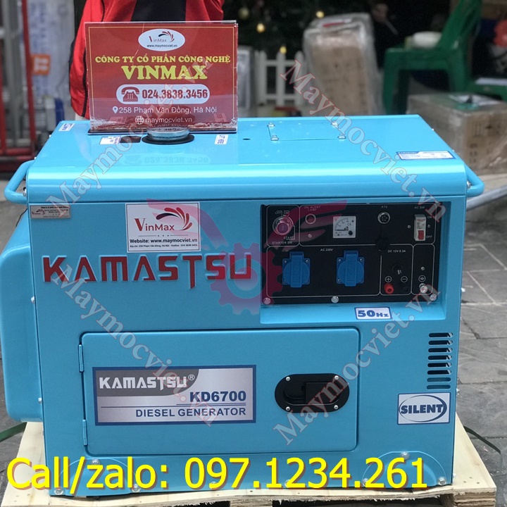 Máy phát điện dầu 5.5kw Kamastsu KD6700 giá rẻ
