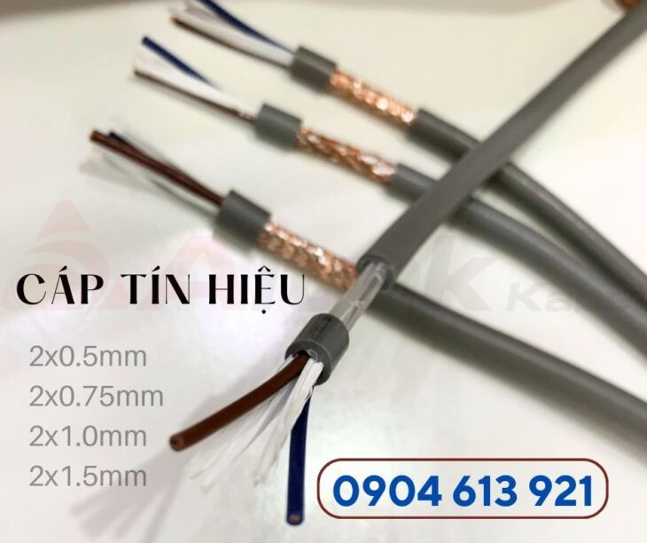 Dây tín hiệu 2 lõi, cáp điện 2×0.5mm/2×0.75mm/2×1.0mm/2×1.5mm