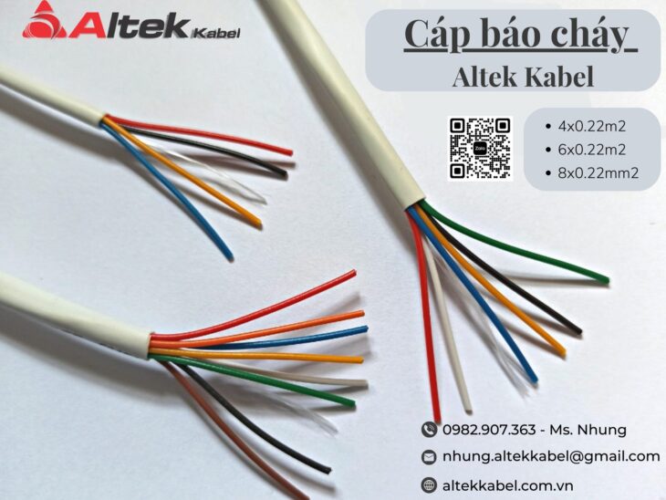 Cáp tín hiệu âm thanh báo động báo cháy lõi chia màu