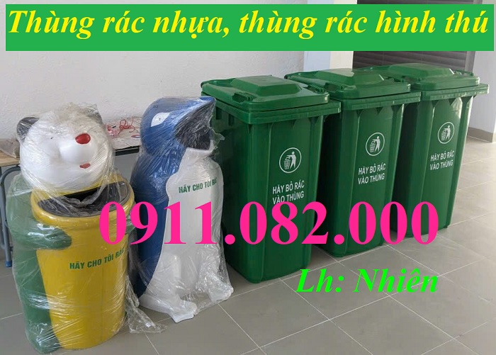 Thùng rác đạp chân, nắp lật, thùng rác 120l 240l 660l giá rẻ- lh 0911082000