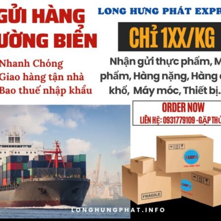Gửi hàng lẻ đi Mỹ, Úc, Canada bằng tàu biển nhận từ 22kg tại Cần Thơ