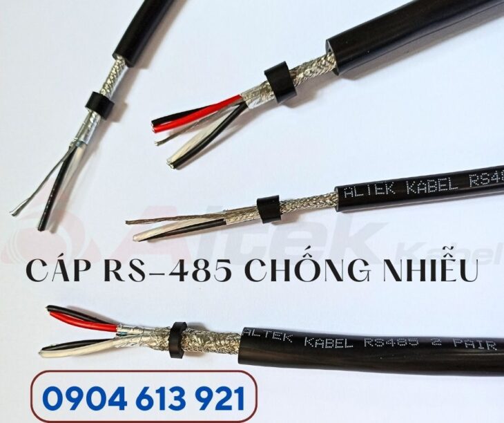 Dây cáp điều khiển RS485 vặn xoắn chống nhiễu 1 pair 24AWG/ 2 PAIR 24AWG