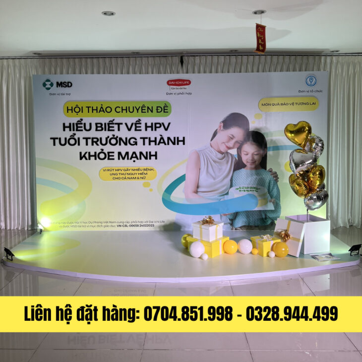 thi công backdrop booth mdf tại cần thơ