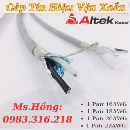 Cáp AltekKabel vặn xoắn từng đôi có chống nhiễu