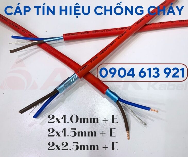 Cáp chống cháy/ fr cable chống nhiễu 2 core Altek Kabel 1.0/1.5/2.5mm