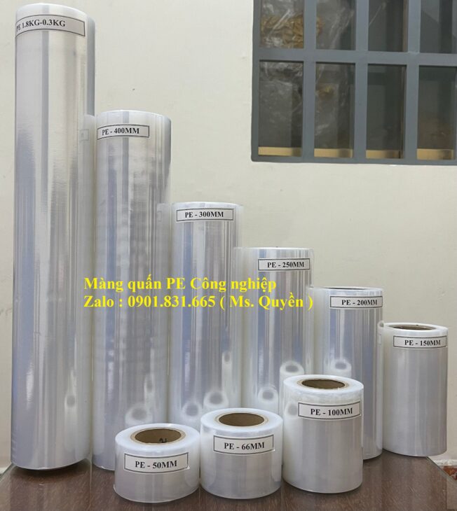 Xưởng Cung Cấp Sỉ Màng Quấn PE 50mm, 100mm, 150mm, 200mm, 250mm, 300mm – Chất Lượng,giá tốt