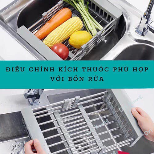 KỆ INOX GÁC BỒN RỬA CHÉN ĐA NĂNG – DỄ DÀNG ĐIỀU CHỈNH KÍCH THƯỚC – KÈM HỘP