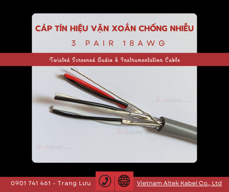 Cáp tín hiệu chống nhiễu 16 18 20 22 AWG hãng Altek Kabel