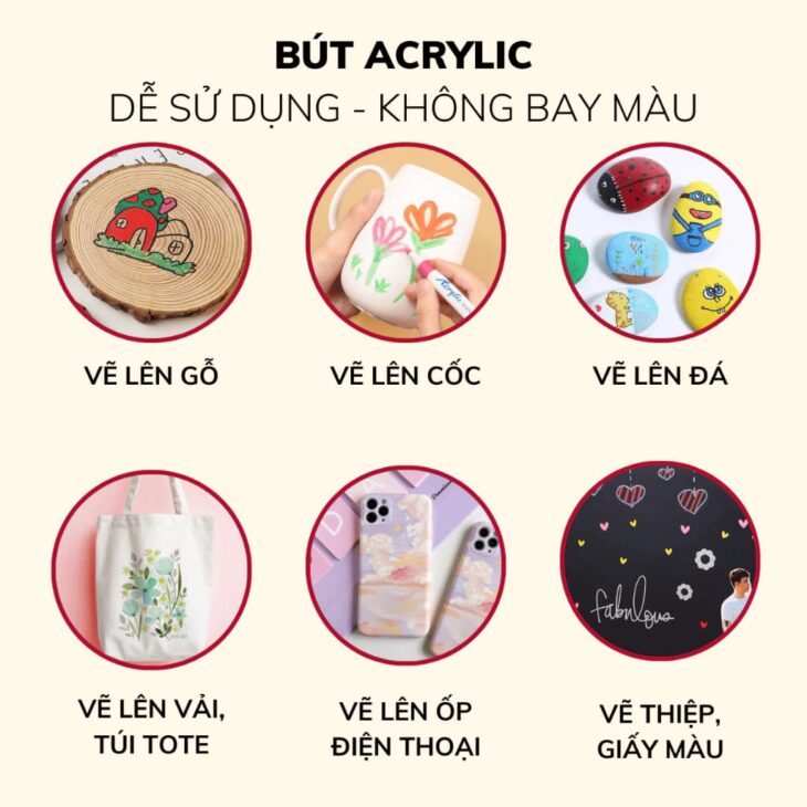 HỘP BÚT MÀU ACRYLIC MARKET 60 MÀU