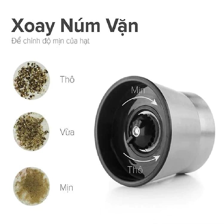 DỤNG CỤ XAY TIÊU – NẮP INOX CAO CẤP