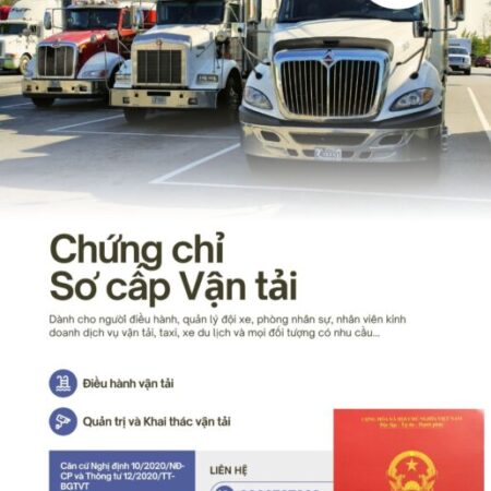 Đào tạo cấp chứng chỉ sơ cấp vận tải