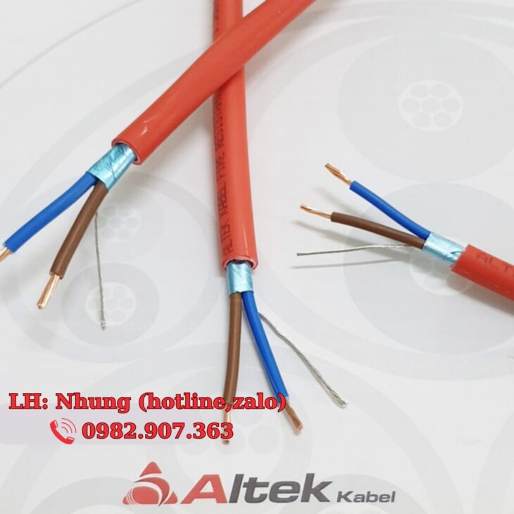 Cáp chống cháy chống nhiễu FR 2×1.0/1.5 và 2.5 Altek Kabel