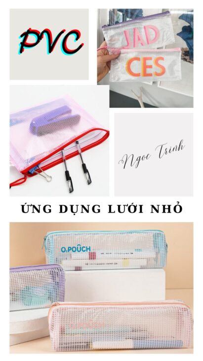 Nhựa pvc lưới Nhỏ nhiều màu làm lưới công trình, may balo túi xách, phụ kiện