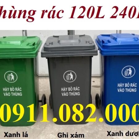 Thùng rác y tế giá rẻ- thùng rác nhựa 120l 240l 660l giá cạnh tranh- lh 0911082000