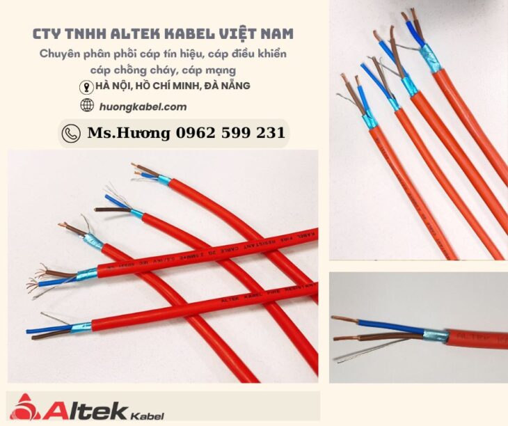 Cáp chống cháy chống nhiễu / Cáp tín hiệu chậm cháy 2 Core