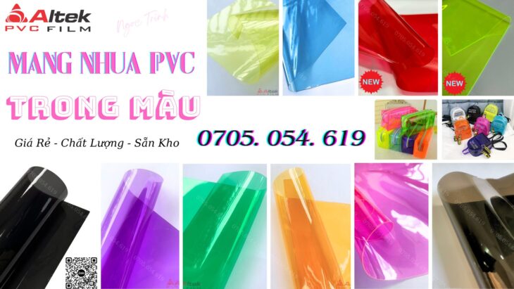 Màng nhựa PVC trong màu trang trí, phụ kiện