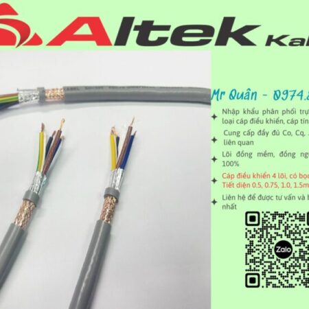 Altek Kabel:Cáp điều khiển 4×1.5 chống nhiễu 2 lớp