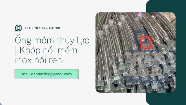 Ống mềm inox rắc co ren, khớp nối mềm inox nối ren