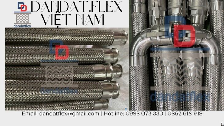 Ống mềm inox rắc co ren, khớp nối mềm inox nối ren