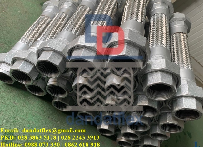 Ống mềm inox rắc co ren, khớp nối mềm inox nối ren