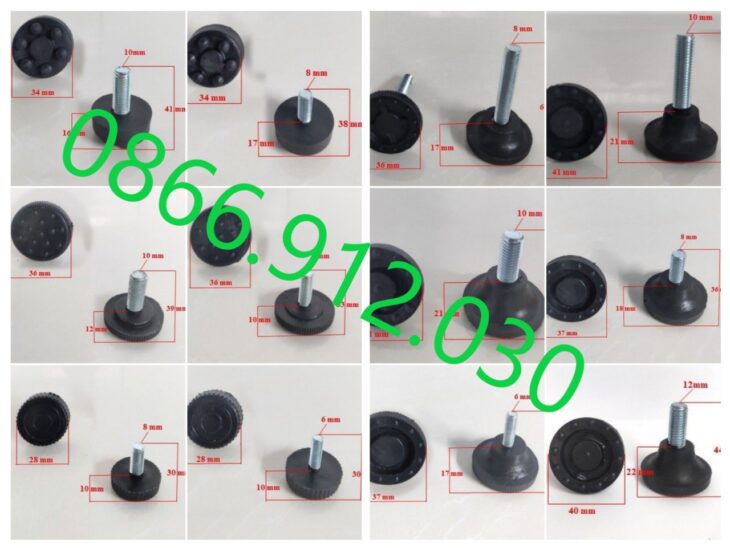 Chân tăng chỉnh chiều cao sắt hộp vuông 25×25 mm