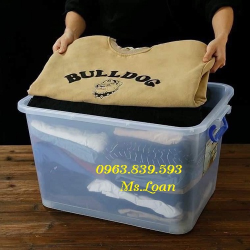 Thùng nhựa trắng có quai cài, thùng đựng hồ sơ, bưu kiện, thực phẩm / 0963 839 593 Ms.Loan