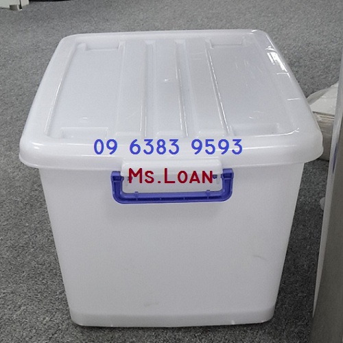 Thùng nhựa trắng có quai cài, thùng đựng hồ sơ, bưu kiện, thực phẩm / 0963 839 593 Ms.Loan