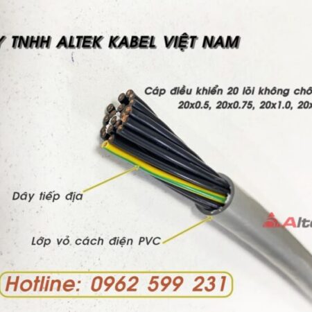 Cáp 20 lõi / Cáp điều khiển, Cáp tín hiệu rvv, rvvp