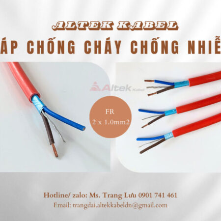 Cáp chống cháy chống nhiễu 2×1.0mm2