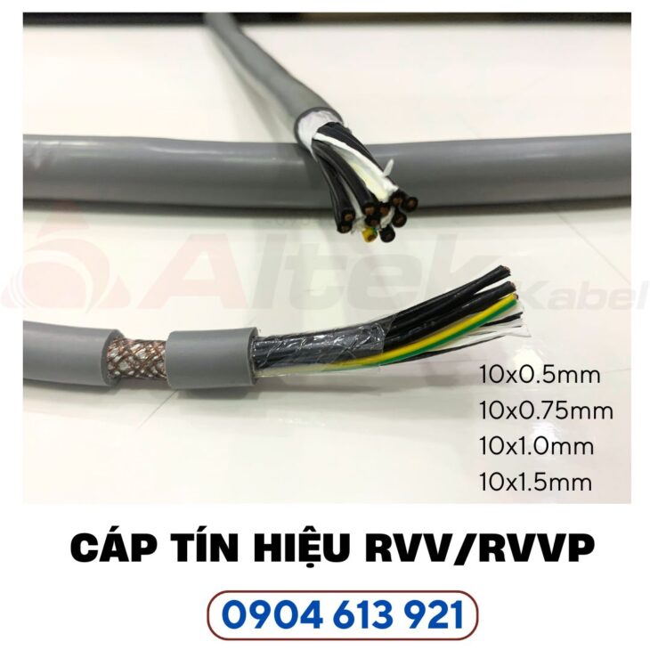 Cáp điều khiển / cáp tín hiệu 10 lõi 0.5/0.75/1.0/1.5mm Altek Kabel