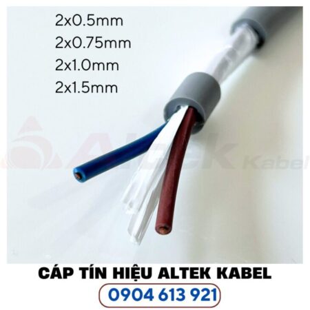 Cáp tín hiệu 2 lõi 0.5/0.75/1.0/1.5mm Altek Kabel