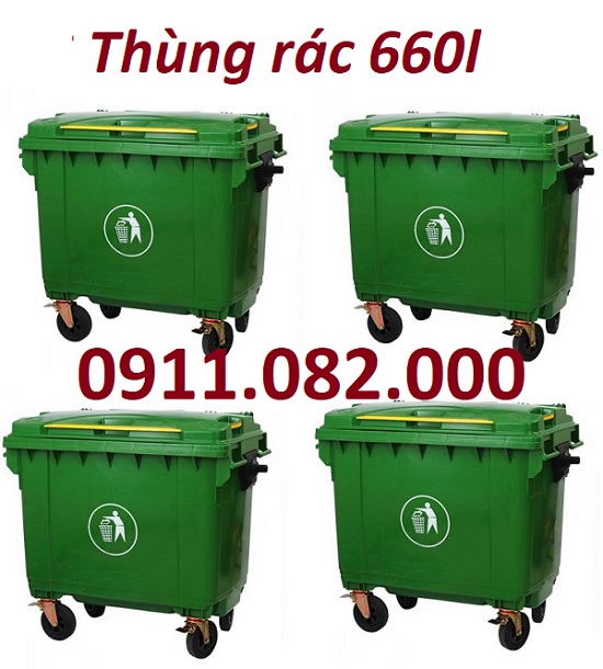 Thùng rác hàng mới về giá rẻ theo kiện, sỉ thùng rác 120L 240L 660L- lh 0911082000