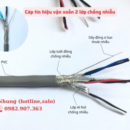 Cáp tín hiệu vặn xoắn chống nhiễu 2 lớp Altek Kabel