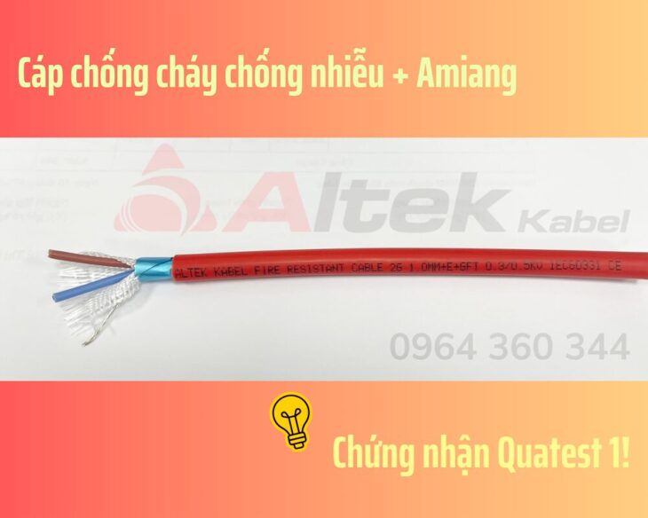 Cáp chống cháy chống nhiễu Altek Kabel – Chứng nhận Quatest 1