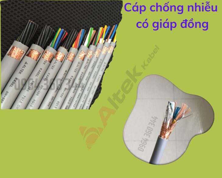 Cáp tín hiệu, cáp điều khiển có giáp chống nhiễu, lõi đồng