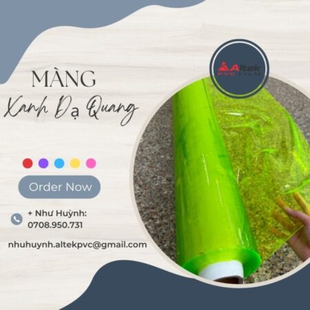 nhựa pvc dẻo màu xanh dạ quang kho hàng sỉ