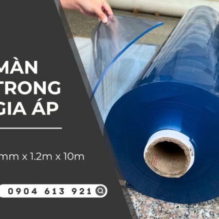 Màng nhựa PVC trong màu xanh dường độ dày 5mm khổ 1m2