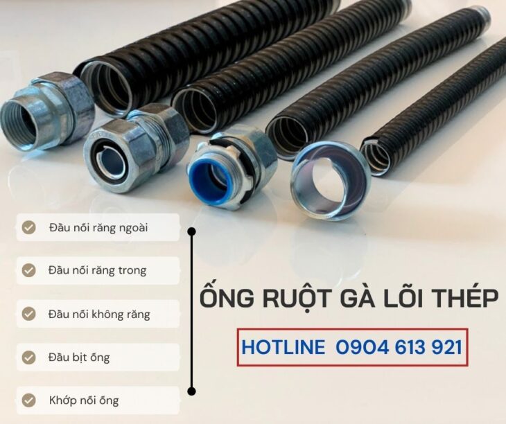 Ống ruột gà lõi thép và PG sắt Đà Nẵng, HCM, Hà Nội