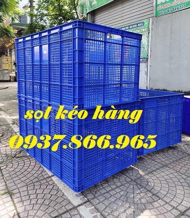 Đại lý phân phối sóng kẻ, sọt có 5 bánh xe to, sọt nhựa hở tại hà nội, sóng kẻ có bánh