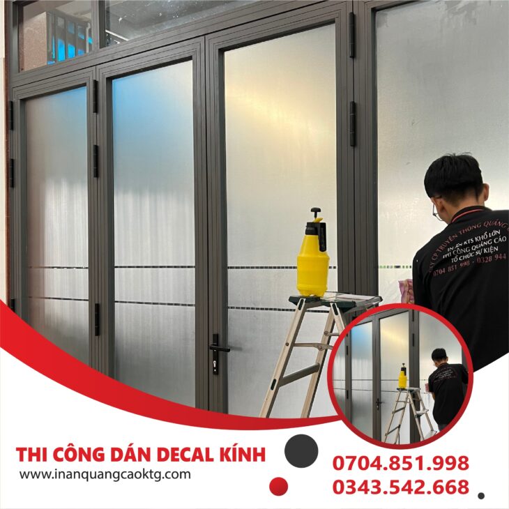 thi công decal dán kính