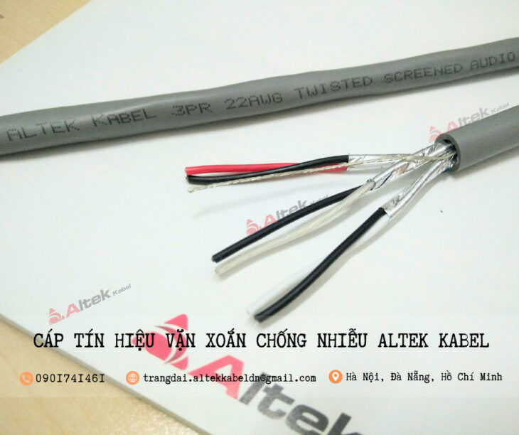 Cáp tín hiệu AWG vặn xoắn 2 lớp chống nhiễu Altek Kabel