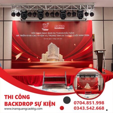 thi công backdrop hội nghị tại cần thơ
