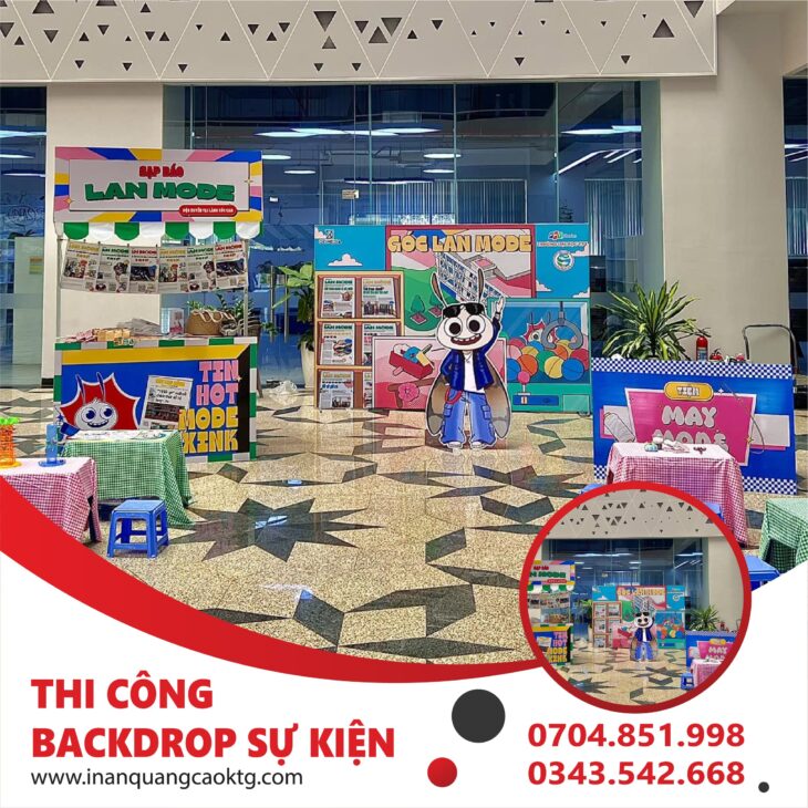 thi công backdrop hội nghị tại cần thơ