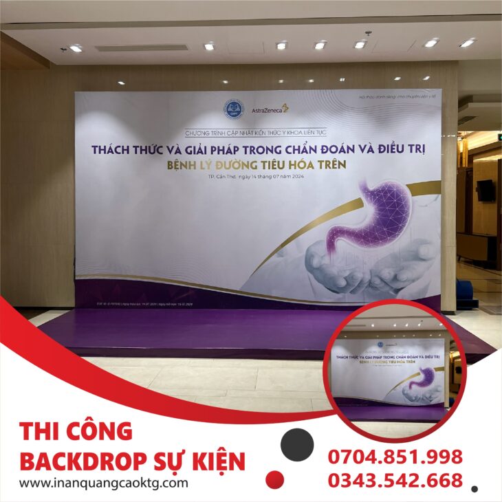 thi công backdrop hội nghị tại cần thơ