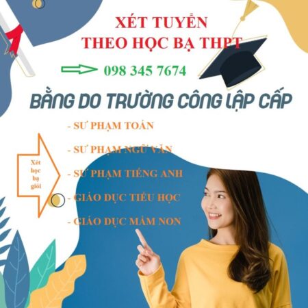 GIÁO DỤC TIỂU HỌC – xét tuyển theo học bạ thpt/cấp 32024