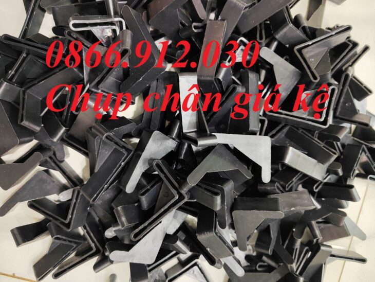 Chụp chân sắt V cho giá để tài liệu và hàng hóa