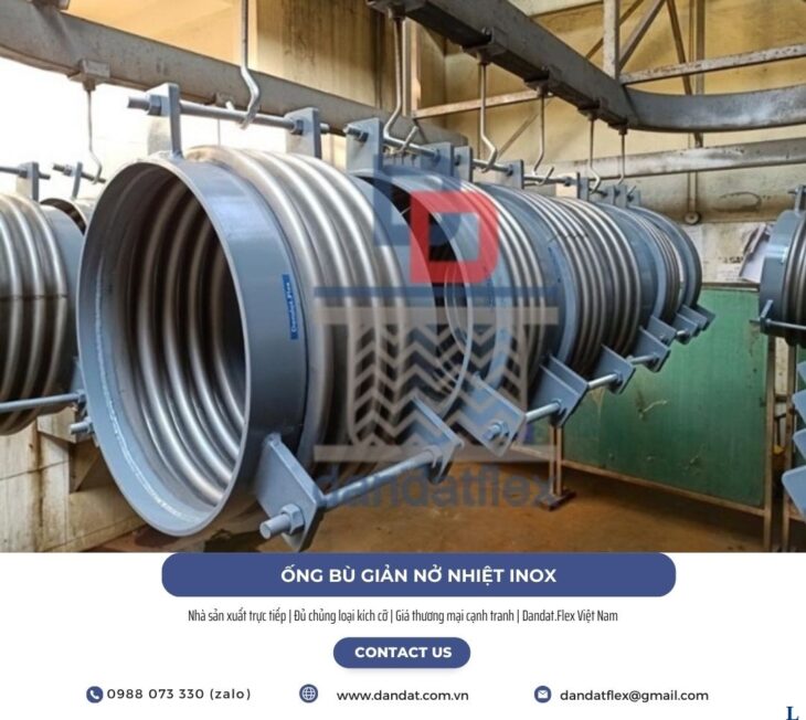 Khớp giãn nở, khớp nối chống rung, khớp nối co giản nhiệt, ống bù trừ giãn nở nhiệt inox