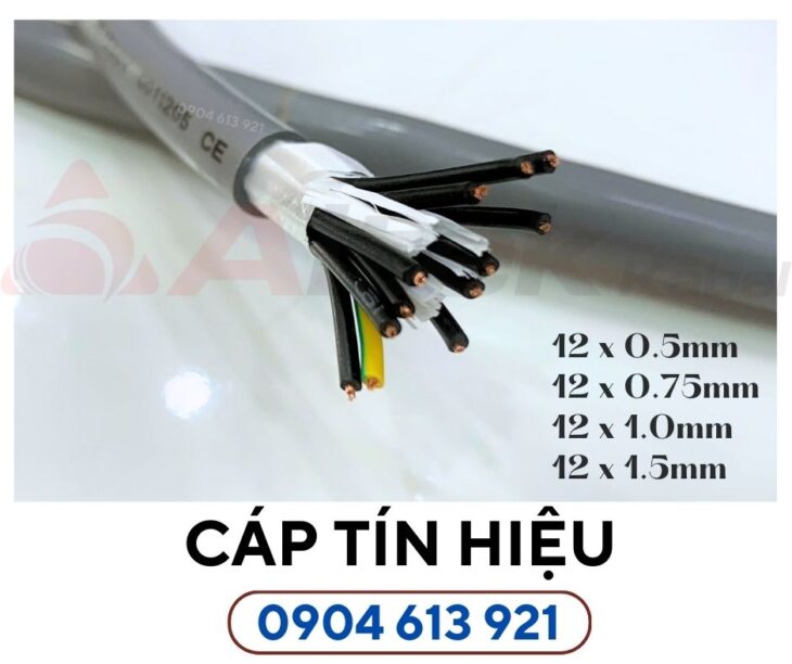 Cáp điện 12 lõi, cáp điều khiển 12×0.5mm/12×0.75mm/12×1.0mm/12×1.5mm Altek Kabel