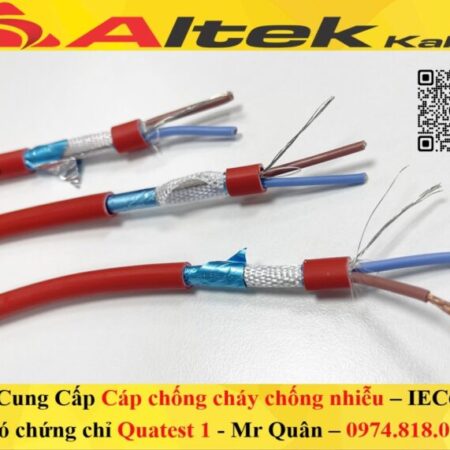 Cáp chống cháy chống nhiễu 2×1.0, 2×1.5, 2×2.5 + E + GFT